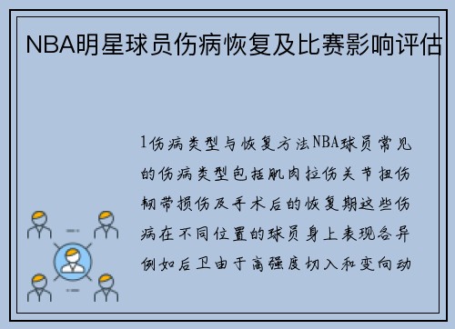 NBA明星球员伤病恢复及比赛影响评估